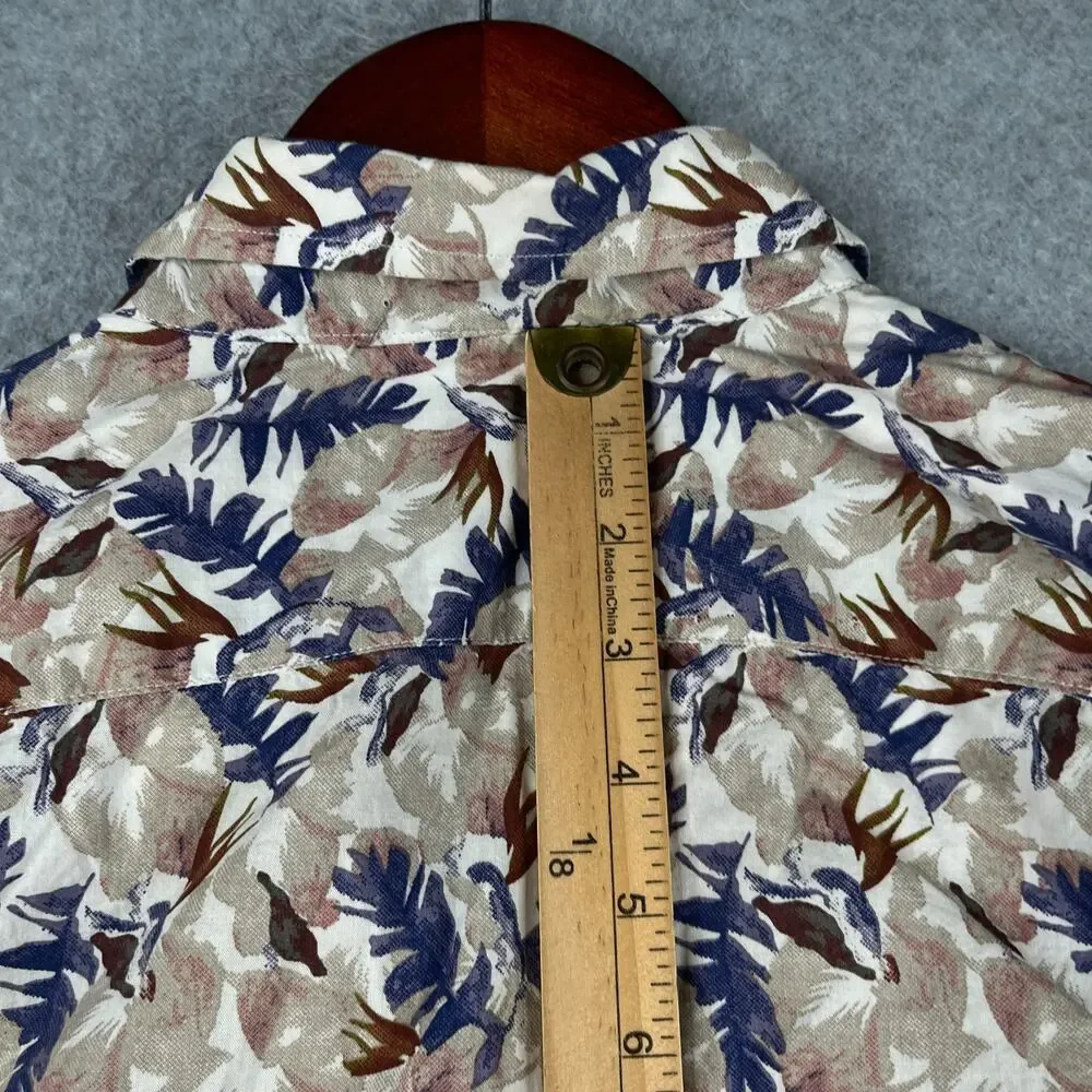 Banana Republic Soft Wash Shirt Medium Floral Button Up Short Sleeve Mens